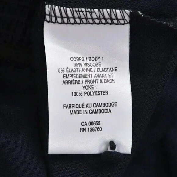 NWT Reitman's Elastic Waist Printed Dress With Crochet Inserts Navy Blue Large - Picture 11 of 13